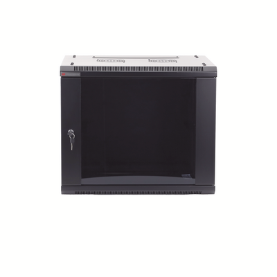 Gabinete PRECISION, Con Puerta de Cristal Templado, de 19in, 9UR, 450mm de Profundidad, Color Negro