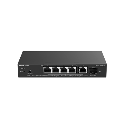 Switch Administrable Capa2 PoE+ con 5 puertos Multi-Gigabit 2.5Gb, hasta 70w PoE 802.3af/at